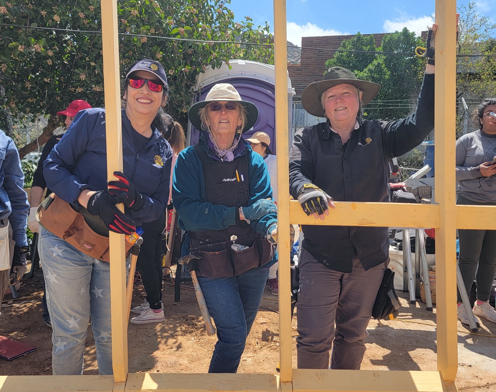 Irvine Rotarians at the one-day home build in Tecate, Mexico